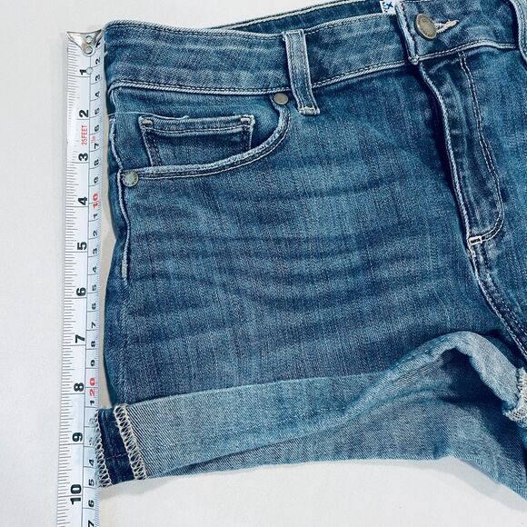 ~ PAIGE 28 Jean Shorts** Jimmy Jimmy Rolled Hem Zip Button Pockets Mid-Rise - Picture 13 of 16